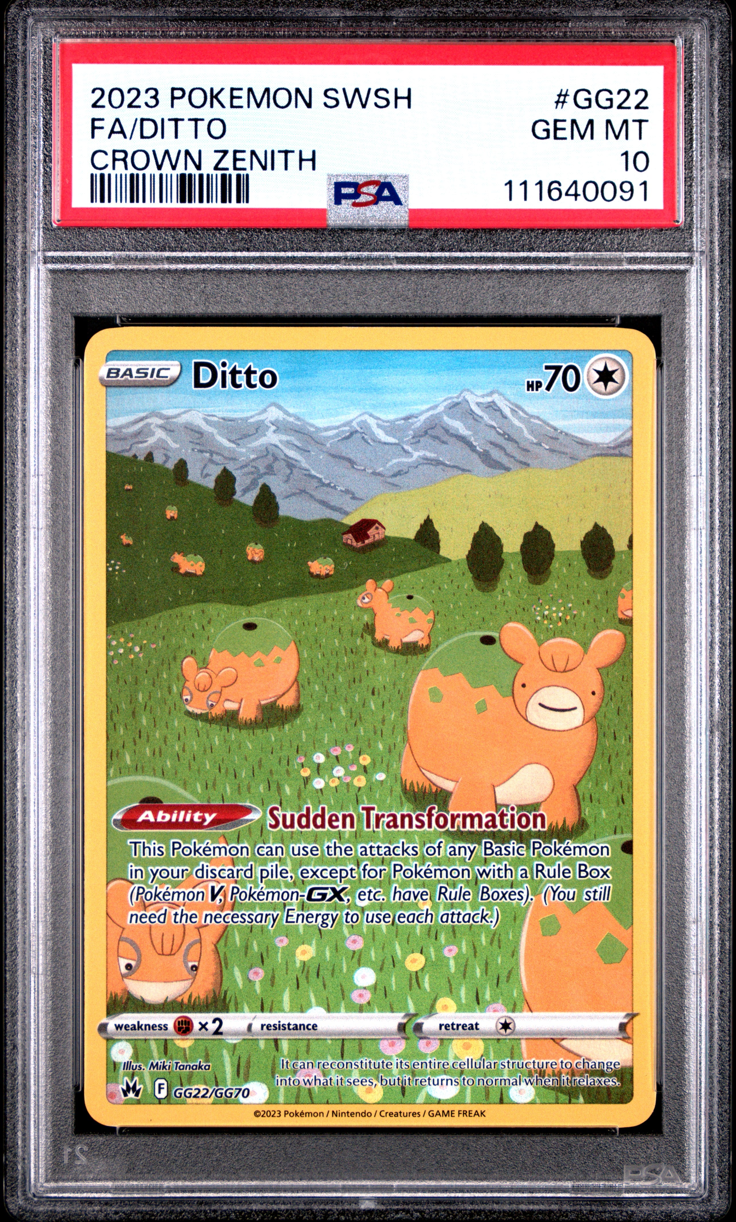 2023 Pokemon Sword And Shield Crown Zenith #GG22 Fa/Ditto Crown