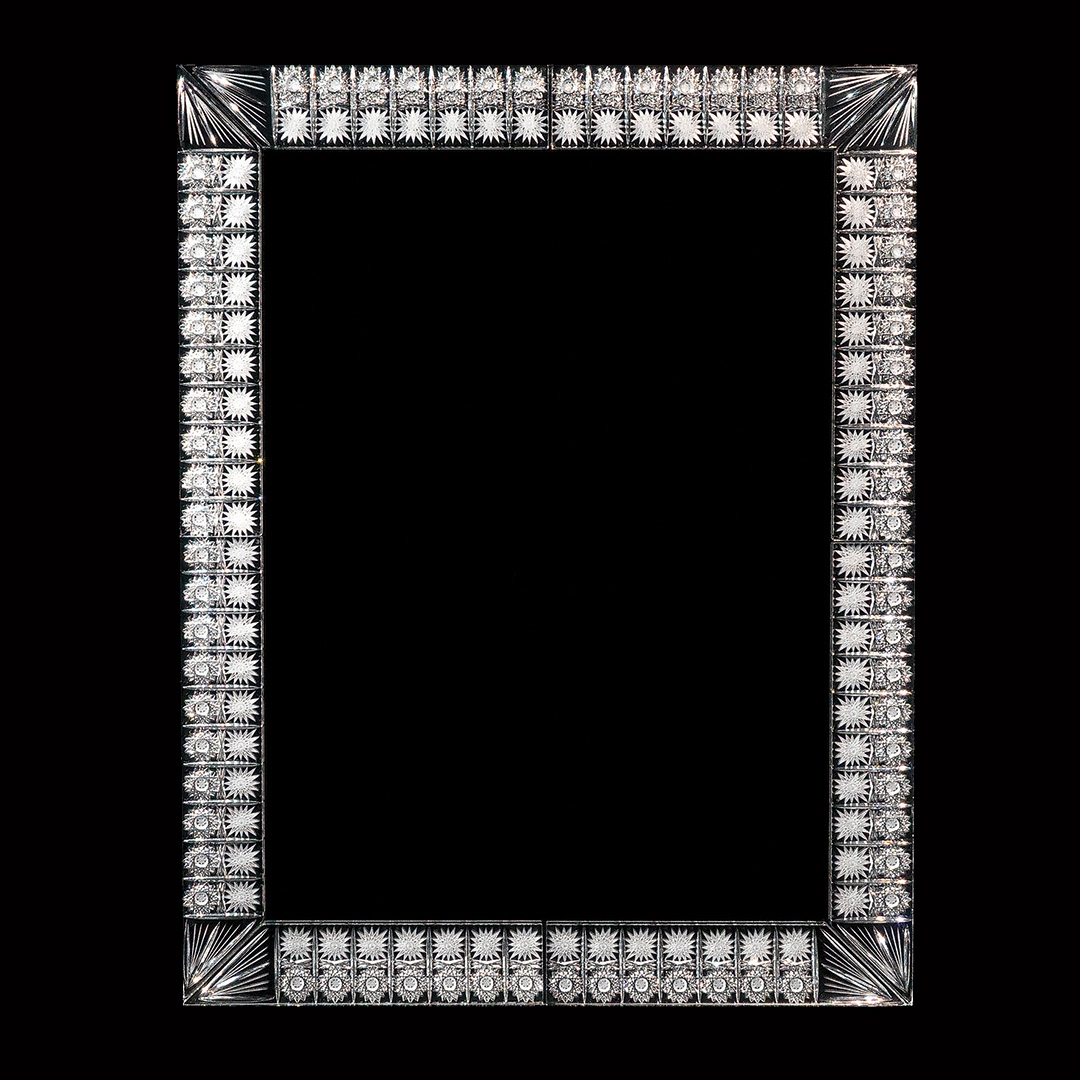 BOHEMIAN CRYSTAL MIRROR RECTANGLE - アクアピア