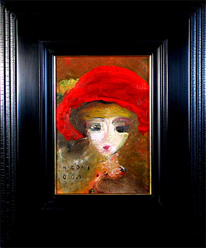 織田廣喜 【少女】油彩画 織田 廣喜 作『油彩 少女』 ｜骨董品買取 緑和堂