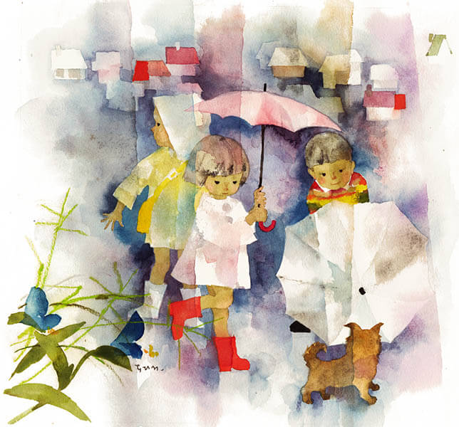 いわさきちひろ 水彩画 新品 美品 ちひろ 色のない色 | 安曇野ちひろ