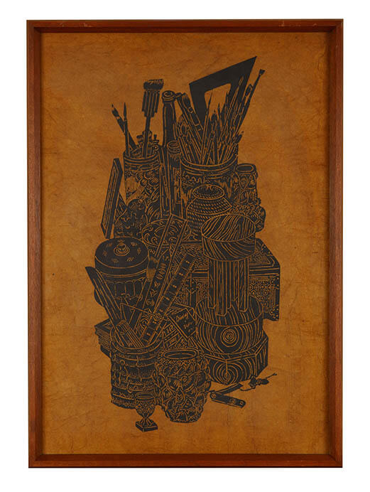 梵字 芹沢銈介 額入り 型染 型絵染 額装 民藝 アート 梵字 芹沢銈介 額