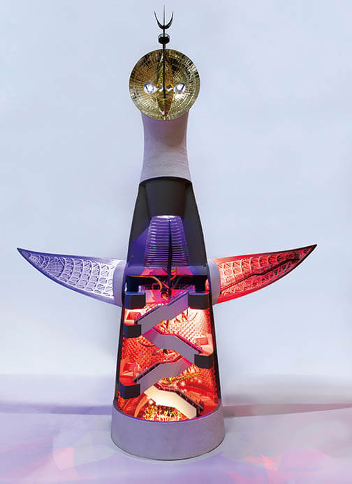 岡本太郎 油彩画 額装 模写 明日の神話 送料無料 岡本太郎 油彩画 額装