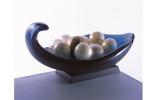 ルーク 藤田喬平 ガラス・レリーフ「富士山」(サイン)/オブジェ 藤田