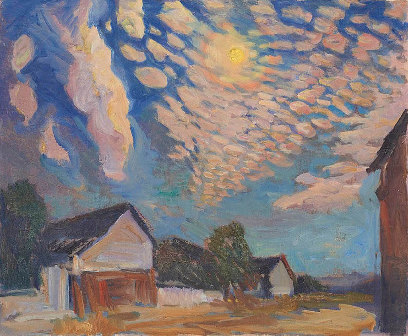 山口 草四郎氏 作「パリーの少女」油絵15号