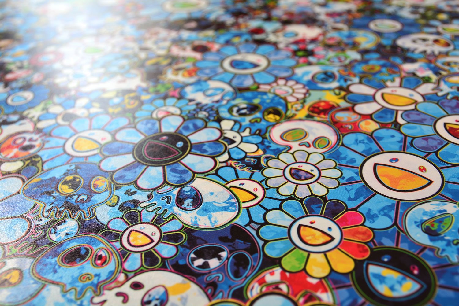ジグソーパズル SKULLS & FLOWERS BLUE SIGNAL Takashi Murakami