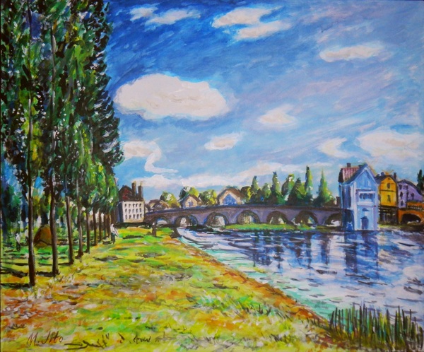 風景画】アルフレッド シスレー モレの橋 モレの橋」 by ToshiJapon