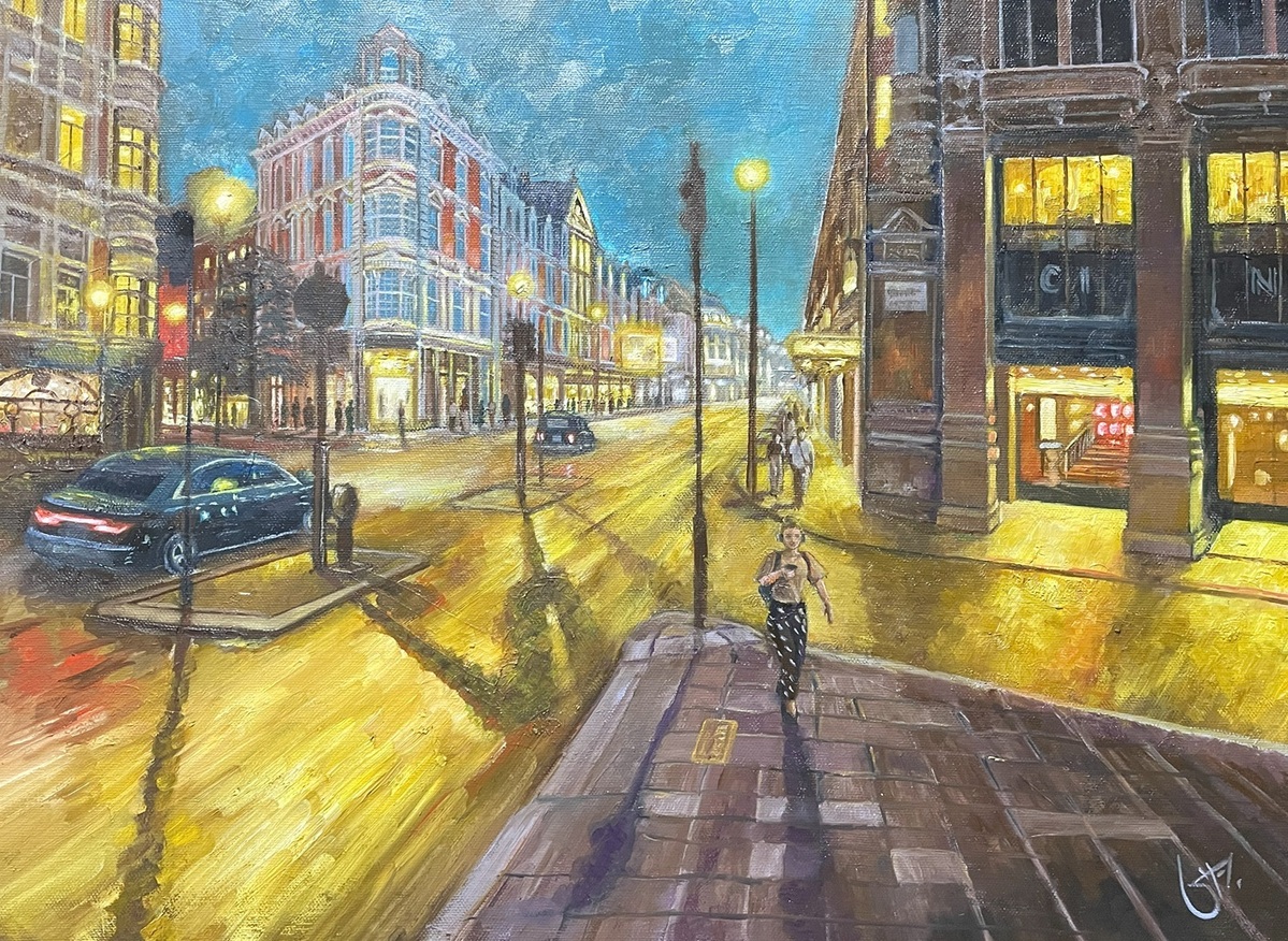 島関 實作 油絵「夜明けのヴェニス」 島関實作油絵「夜明けのヴェニス」