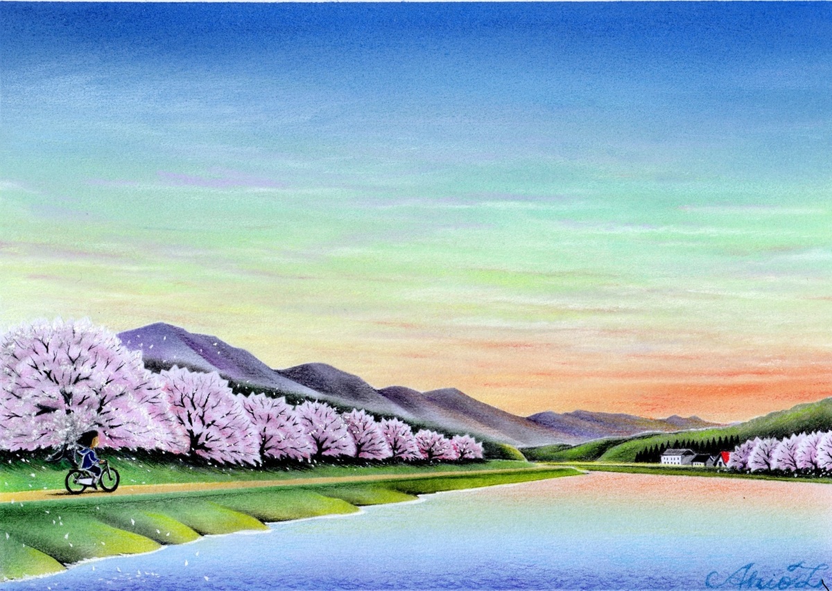 油絵 菅家令子 絵 絵画 インテリア 額付(白) uF6-062203 風景 絵画
