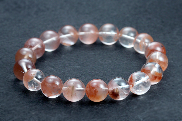 オレンジファントムクォーツ11.5mmブレスレットAAA-049水晶クラスター