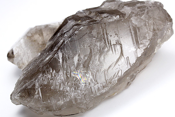 スモーキーエレスチャル（ワニ水晶）-052水晶クラスター、天然石ビーズ