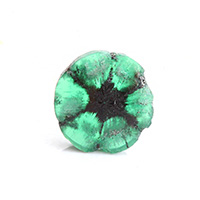 エメラルド水晶クラスター、天然石ビーズのアートクリスタル