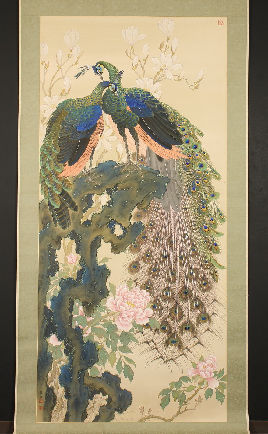 骨董市仕入れ品 骨董市仕入れ中国清時代絵 貴重品掛け軸※激安