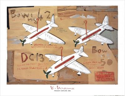 日比野克彦版画『Bow』額付