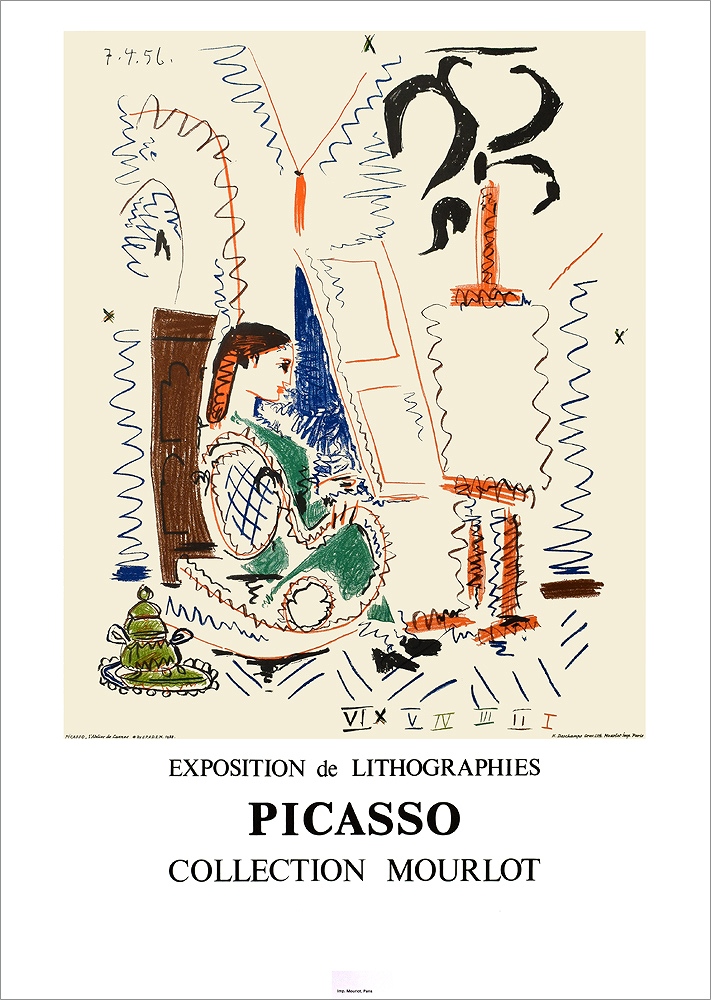 パブロ・ピカソ ポスター L'atelier a Cannes（1956） SA-402 |アート