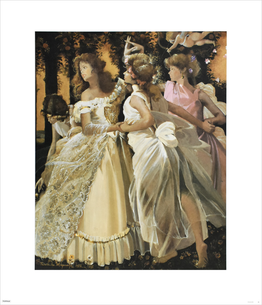 宮永岳彦、碧、大判・希少な画集より、新品高級額・額装付、状態良好 宮永