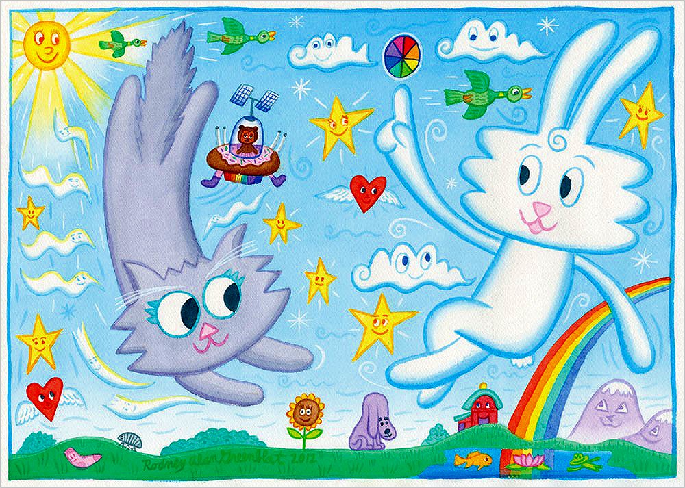 真作 ロドニーグリーンブラット 直筆サイン入り ジクレー版画 サンダー