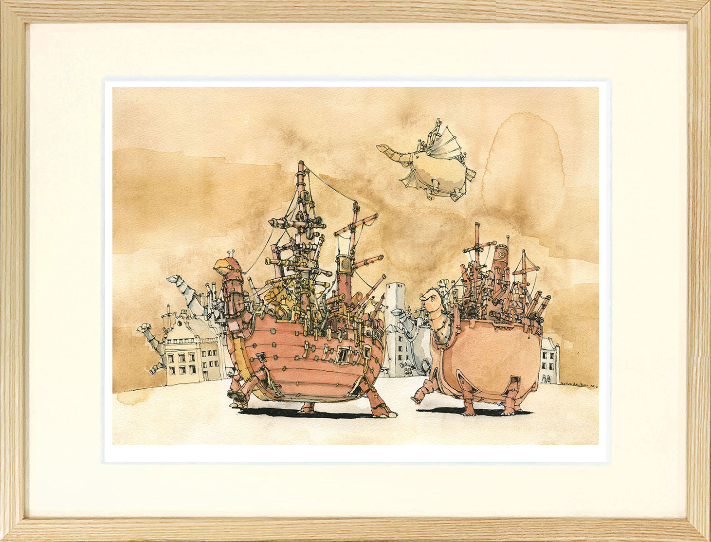 版画 ラフレスキー 高級木製額縁付き 外寸約1002×792mm 【公式通販】