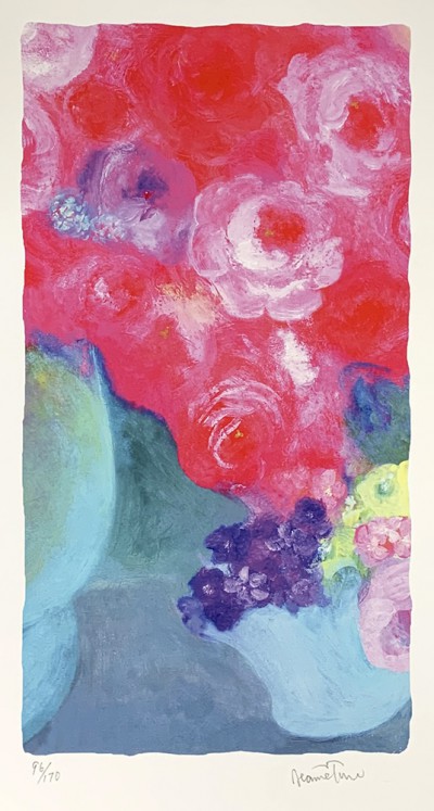 大きめ 版画 ジニー・キム 限定ジクレー サイン、ED.証明書 額装