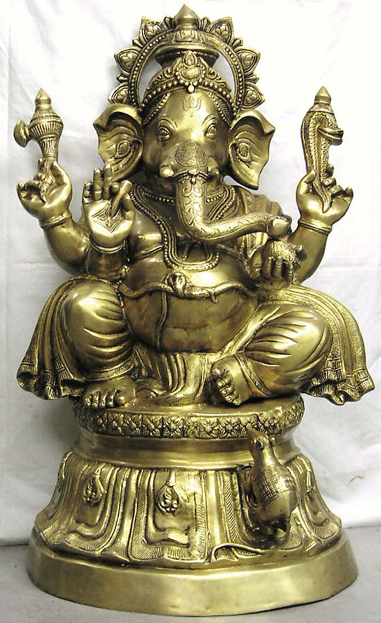 真鍮ガネーシャ像＜真鍮工芸品＜(有)アート・インターナショナル