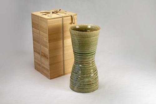 加藤天平 青灰釉刻文茶碗 青灰釉刻文湯呑 加藤天平 青灰釉