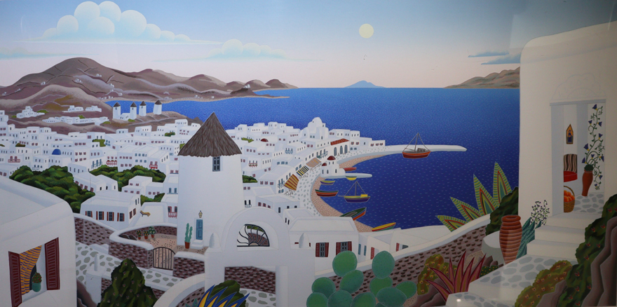 ミコノス ハーバー トーマス・マックナイト ジグソーパズル 1000ピース