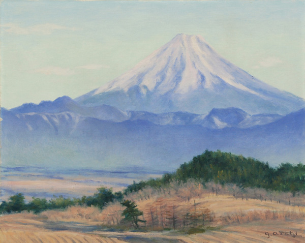 足立源一郎 「甲斐路の富士 穴山にて」 油彩15号｜【Arts Ship】のむら画廊