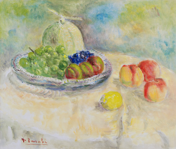 田辺至 「卓上の果物」 油彩10号｜【Arts Ship】のむら画廊