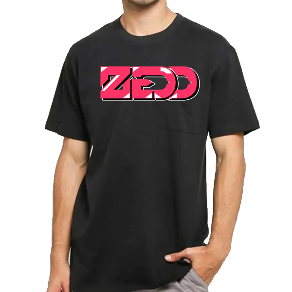 Zedd Logo T-Shirt, Logo Printed, Fanshop, Short Sleeve, Casual