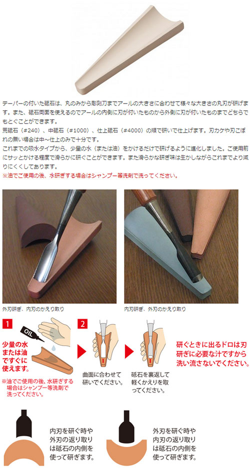 丸刀用砥石 仕上砥石 #4000 台無 ※取寄品 - 大工道具・金物の専門通販