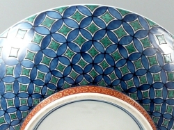 村上玄輝 作品】染錦七宝地文 尺皿