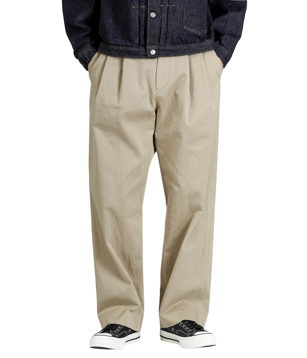 チノクロスパンツ ツータックストレート -11061601- | YAECA(ヤエカ