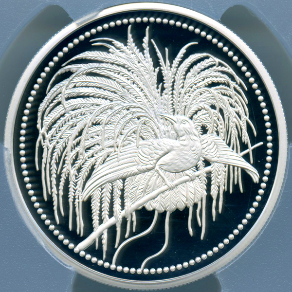 パプアニューギニア 極楽鳥 2020年 20キナ(2オンス) 銀貨 PCGS