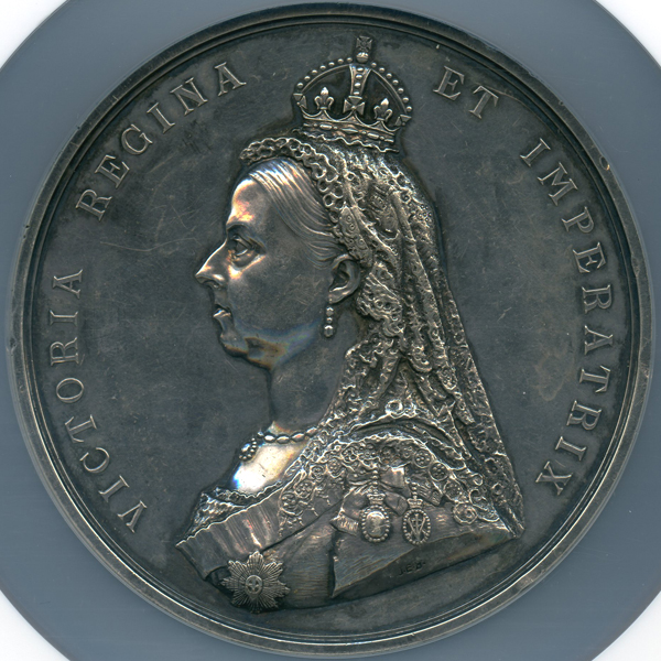 銀貨 1887 イギリス ヴィクトリア女王 初代インド皇帝 女帝 クラウン