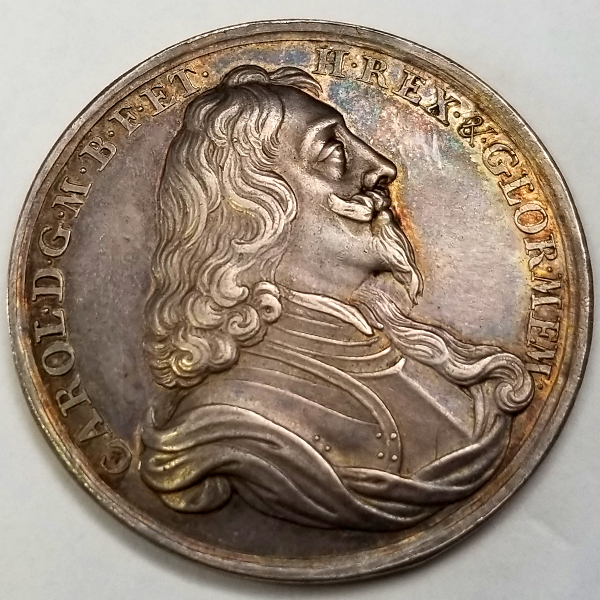 イギリス チャールズ1世追悼記念 1649年 銀メダル NGC AU58 | ARK