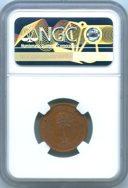 セイロン ヴィクトリア 1890年 1セント 銅貨 NGC PF63BN | ARK NUMISMATICS