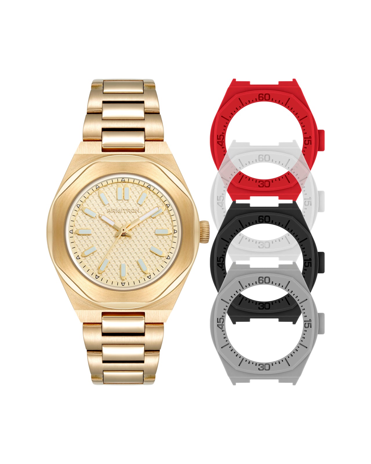 Jacqueline™ | 36mm, Gold | Stainless Steel Watches with Cover