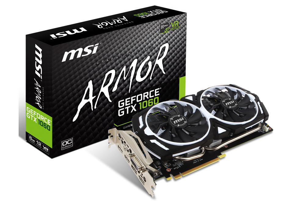 GeForce GTX 1060 ARMOR 6G OCV1 | MSI グラフィックボード GeForce