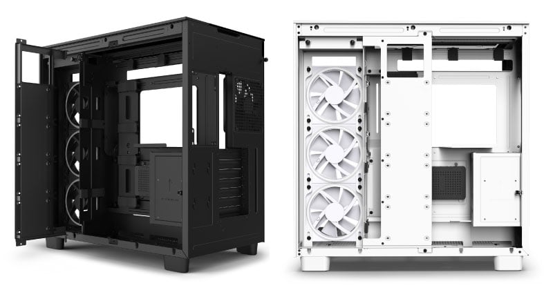 NZXT H9 Elite Black 2層構造ミドルタワーPCケース 強化ガラスモデル
