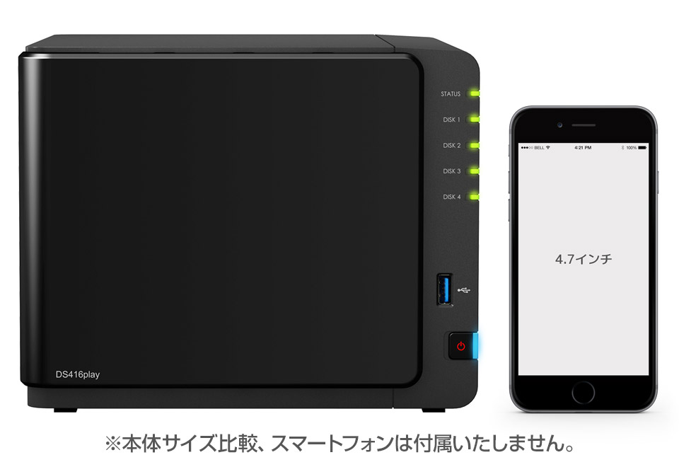 DiskStation DS416play | Synology 4ベイオールインワンNASキット