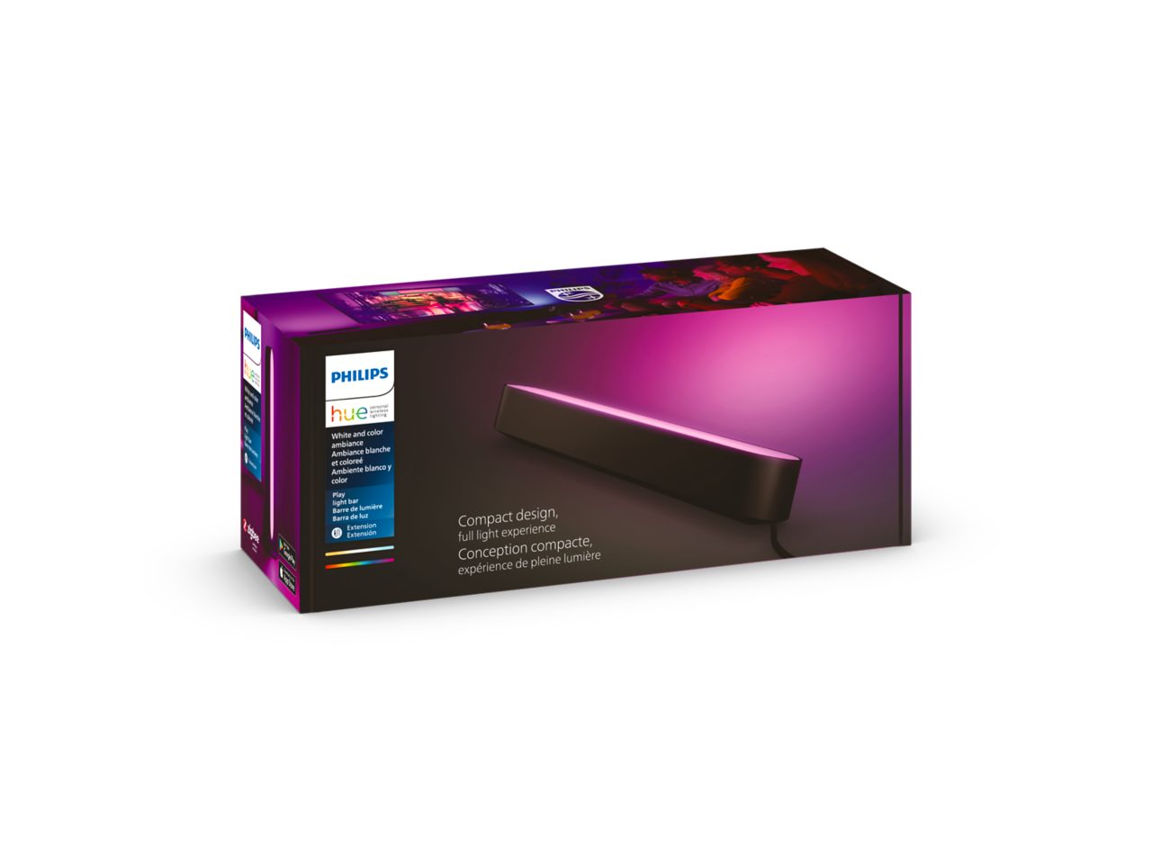 Hue Single Pack Play Light Bar Extension - Black | Philips Hue