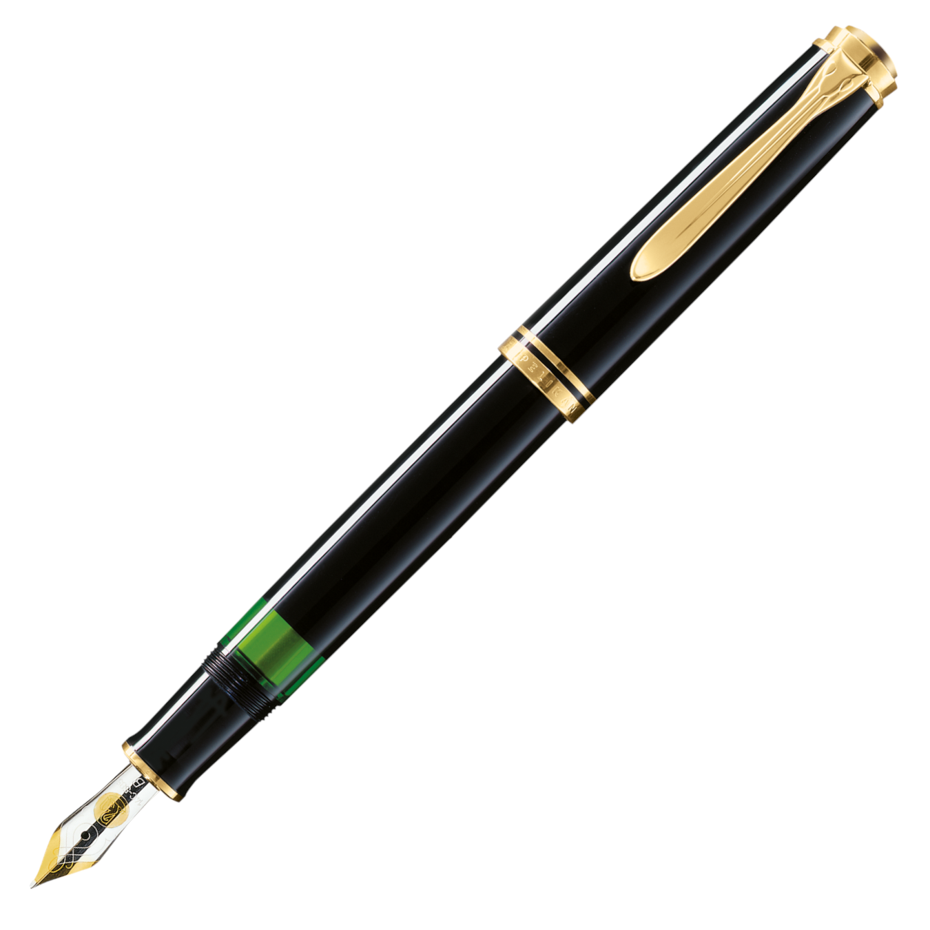 Pelikan Souveran M800 Fountain Pen - Black w/ Gold Trim – Atlas