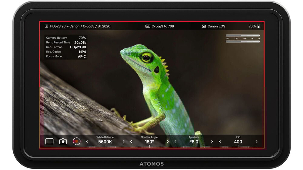 Shinobi II – 5″ Camera Monitor – 1500nit Camera Control | Atomos