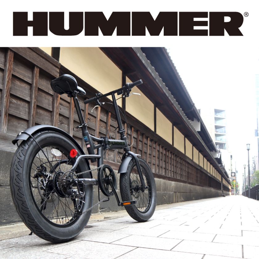HUMMER 折りたたみ自転車 黒 FDB206FAT-BIKE HUMMER FDB206 FAT-DISC