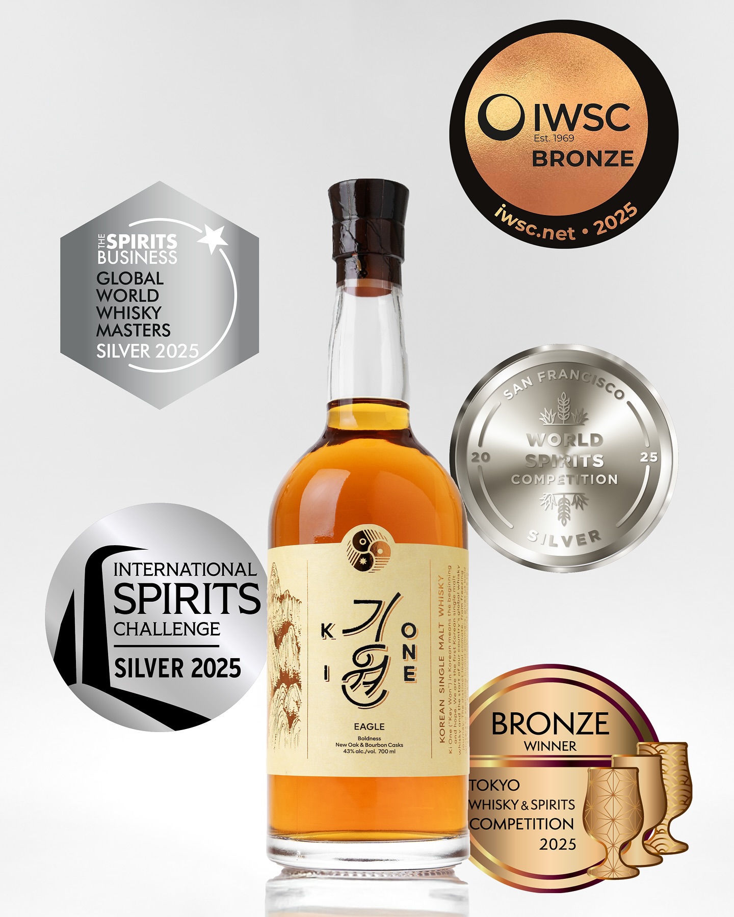 韓国初のシングルモルトウイスキー「キウォン」が 国内外の品評会で