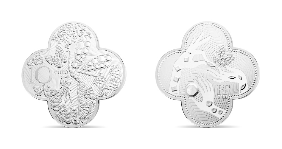 記念硬貨】Van Cleef & Arpels 50ユーロ銀貨【163グラム】