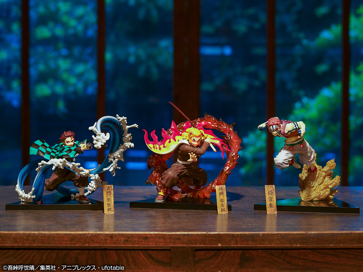 アニメ「鬼滅の刃」の一番くじに 煉獄杏寿郎と猗窩座のリアル