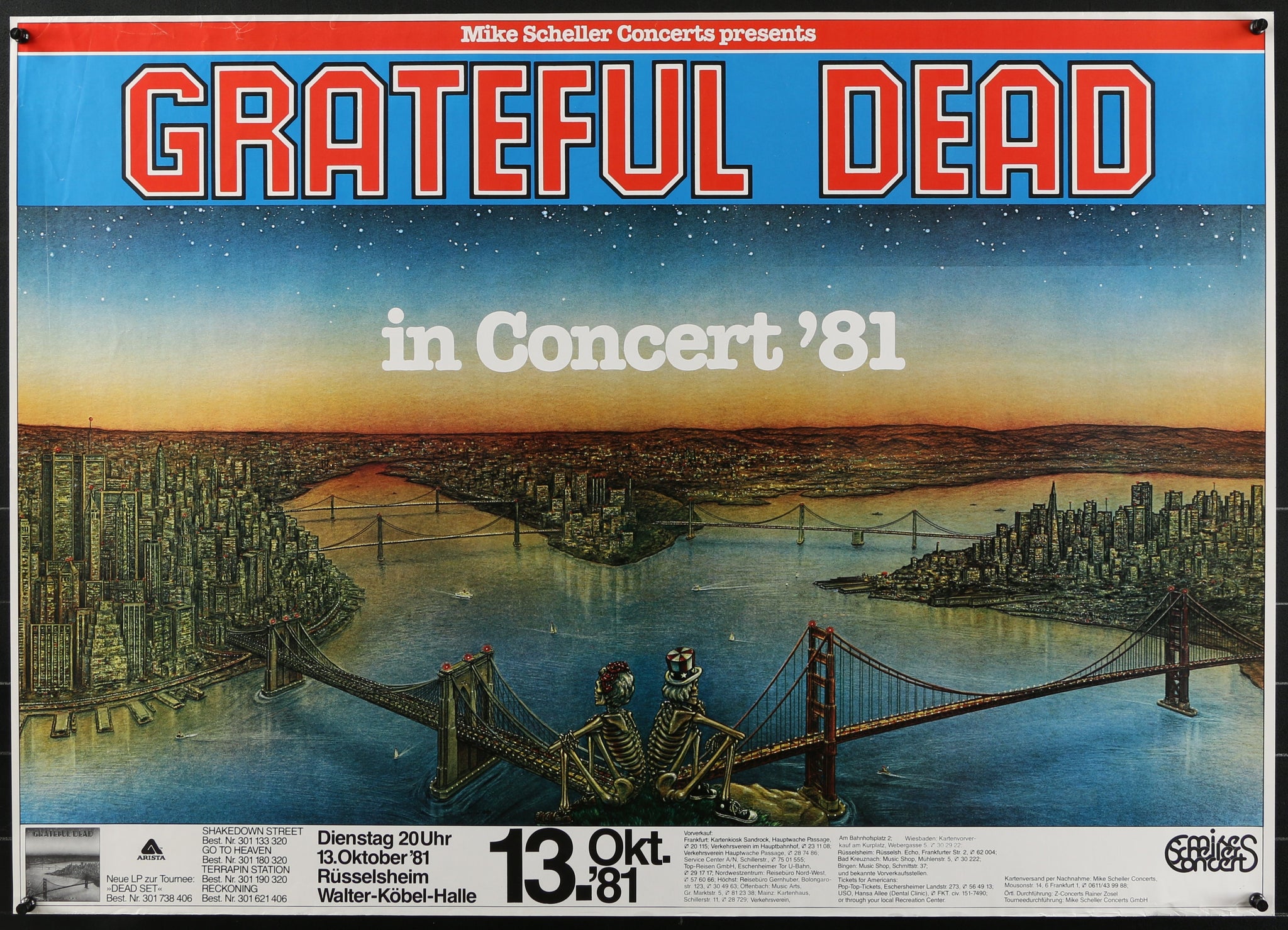 Original Vintage Poster - Grateful Dead in Concert, Germany