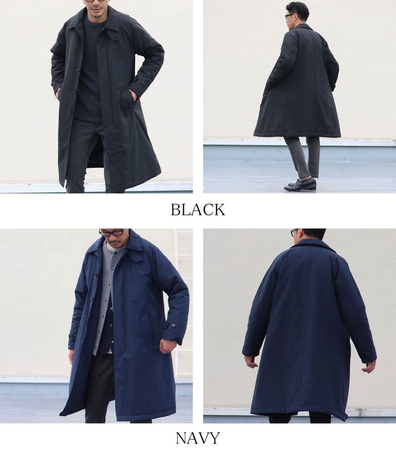 Teflon（テフロン）60/40クロス サーモライト 中綿 ステンカラーコート