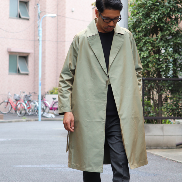 玉虫ギャバ タイロッケン ロングコート『日本製』【送料無料