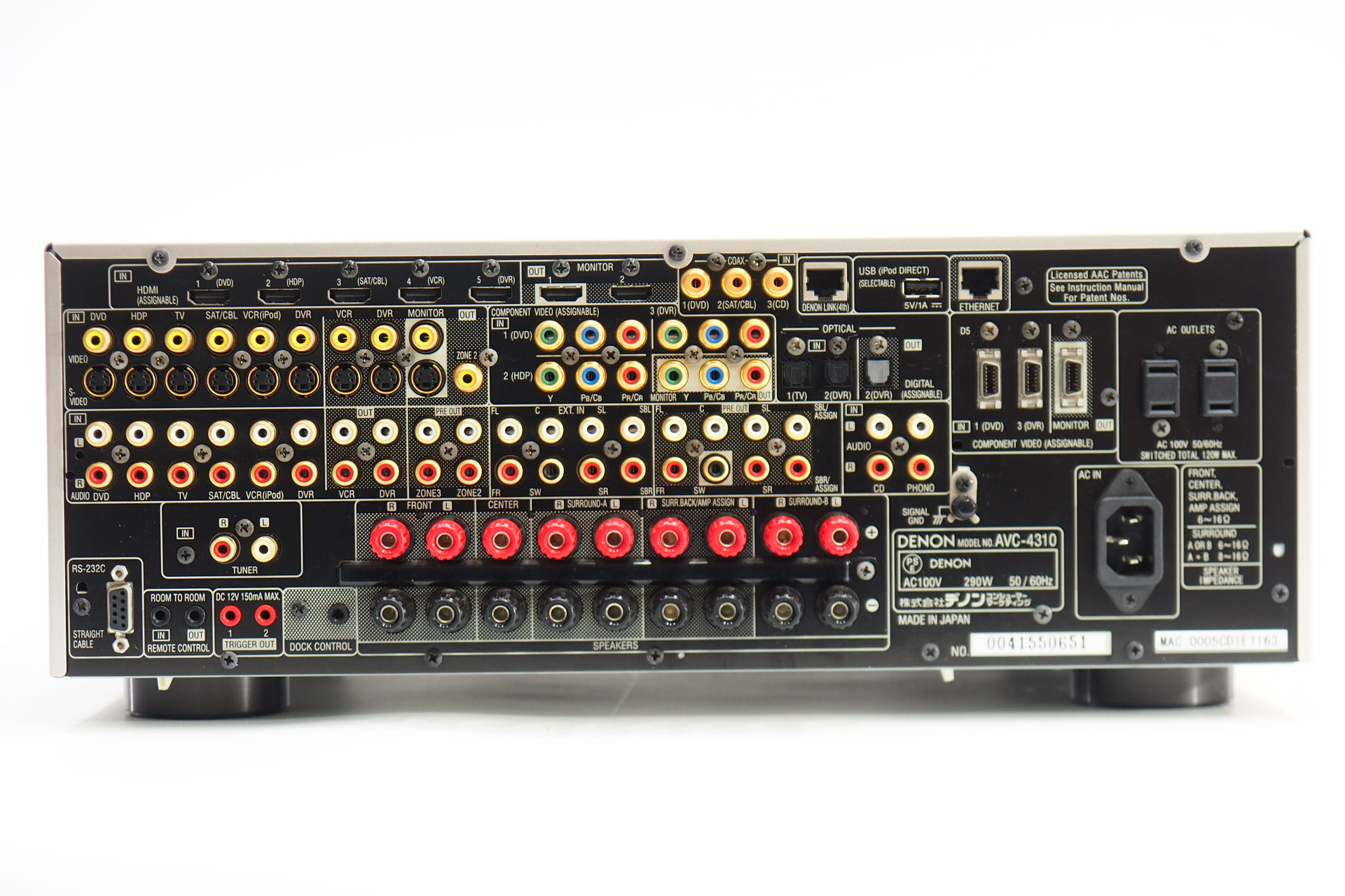 DENON AVC-4310 AVサラウンドアンプ ブラック 【公式通販】